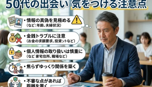 50代の出会い 気をつける注意点