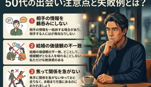 50代の出会い注意点と失敗例とは？