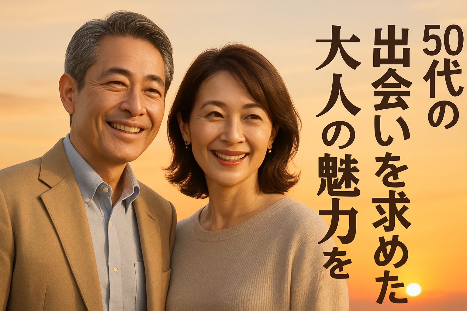 50代　求める出会い　大人の魅力を引き出す