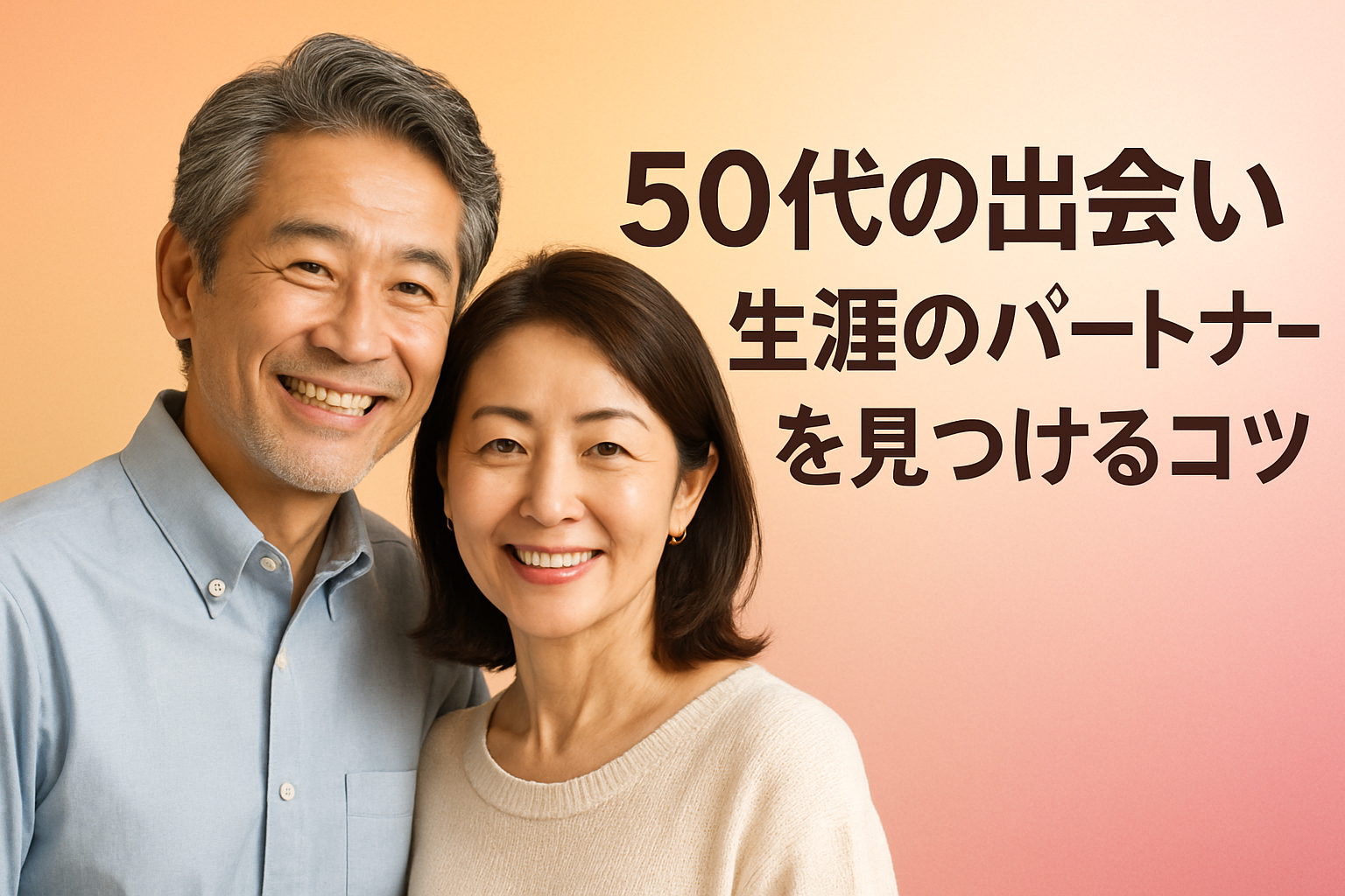 50代の出会い 生涯の伴侶を探すコツ