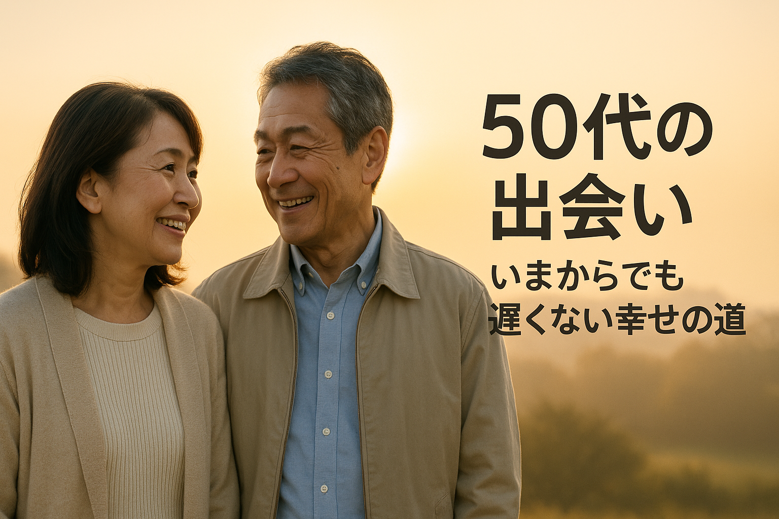 50代の出会い、いまからでも遅くない幸せの道