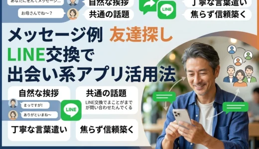メッセージ例　友達探し　LINE交換で出会い系アプリ活用法