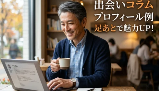 出会いコラム プロフィール例 足あとで魅力UP！