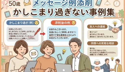 メッセージ例 添削 かしこまり過ぎない 事例集