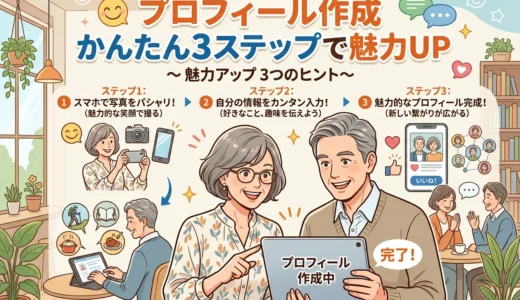 プロフィール作成　かんたん3ステップで魅力UP