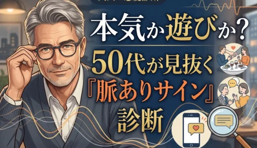 本気か遊びか？50代が見抜く『脈ありサイン』診断