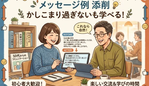 メッセージ例 添削 かしこまり過ぎないも学べる！