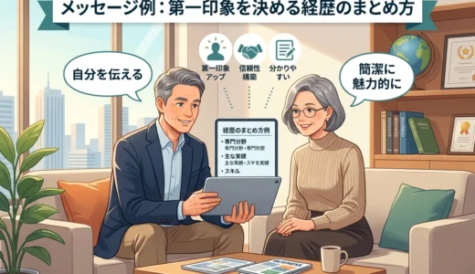 メッセージ例：第一印象を決める経歴のまとめ方
