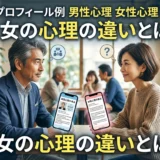 プロフィール例 男性心理 女性心理：男女の心理の違いとは？