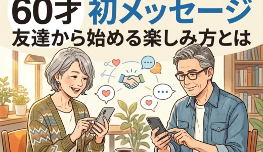 60才 初メッセージ 友達から始める楽しみ方とは