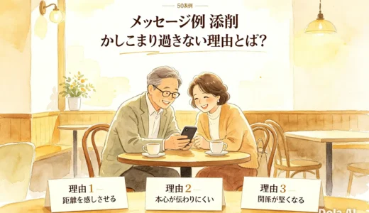 メッセージ例 添削 かしこまり過ぎない理由とは？